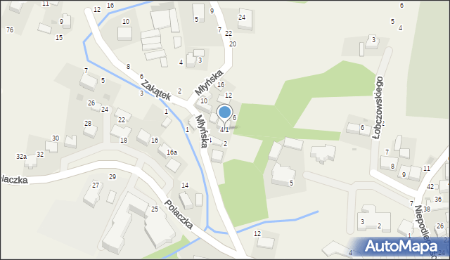 Rudawa, Młyńska, 4/1, mapa Rudawa