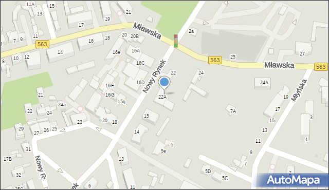 Rypin, Mławska, 22b, mapa Rypin