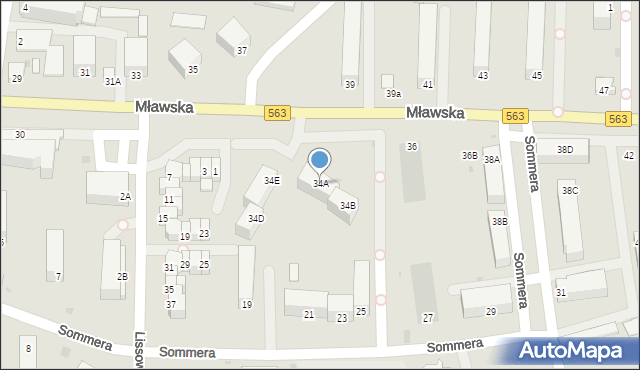 Rypin, Mławska, 34A, mapa Rypin