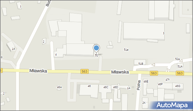 Rypin, Mławska, 51, mapa Rypin