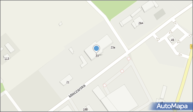 Rypin, Mleczarska, 23, mapa Rypin