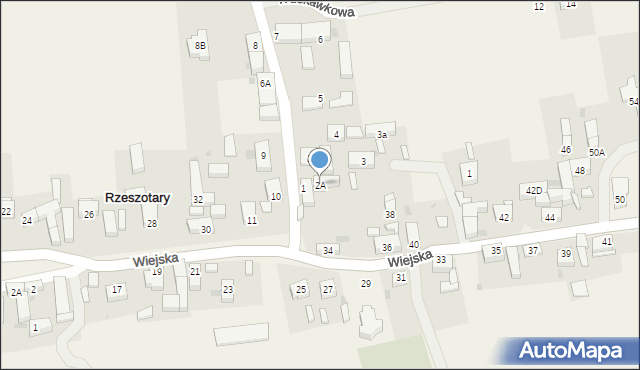 Rzeszotary, Młyńska, 2A, mapa Rzeszotary