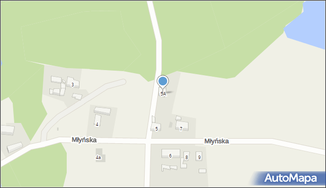 Sanice, Młyńska, 5A, mapa Sanice