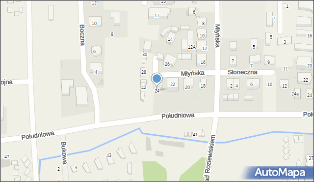 Sarbinowo, Młyńska, 24, mapa Sarbinowo