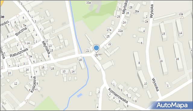 Sępólno Krajeńskie, Młyńska, 20, mapa Sępólno Krajeńskie