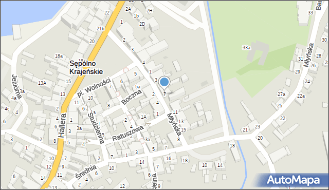 Sępólno Krajeńskie, Młyńska, 7, mapa Sępólno Krajeńskie