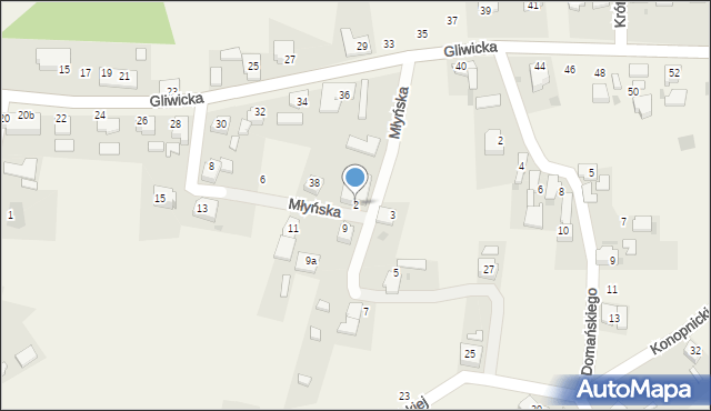 Siedliska, Młyńska, 2, mapa Siedliska