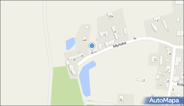 Siemianice, Młyńska, 14, mapa Siemianice