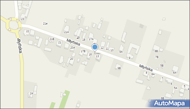 Siemonia, Młyńska, 14, mapa Siemonia