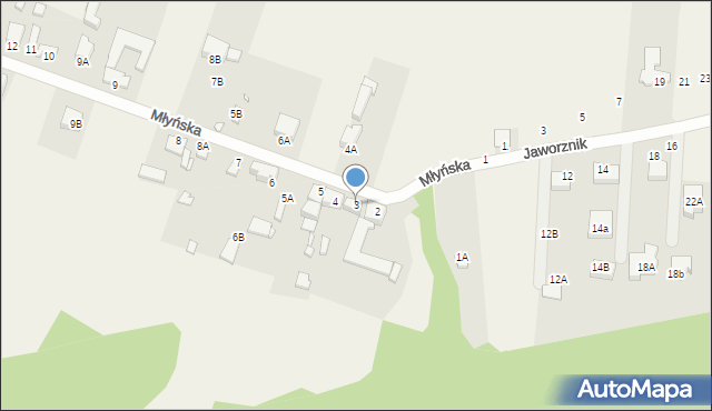 Siemonia, Młyńska, 3, mapa Siemonia