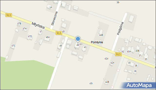 Siemonia, Młyńska, 44, mapa Siemonia