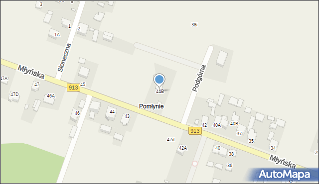 Siemonia, Młyńska, 44B, mapa Siemonia