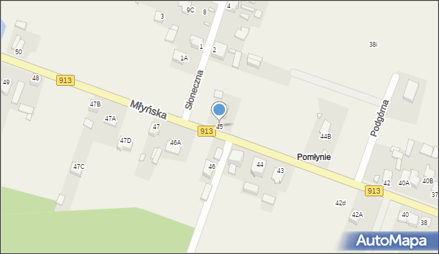 Siemonia, Młyńska, 45, mapa Siemonia
