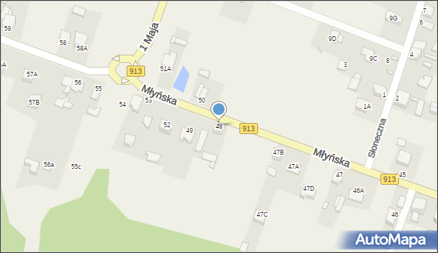 Siemonia, Młyńska, 48, mapa Siemonia