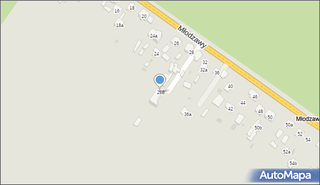 Skarżysko-Kamienna, Młodzawy, 28B, mapa Skarżysko-Kamienna