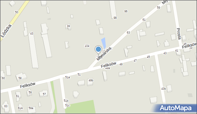 Skierniewice, Młynarska, 102, mapa Skierniewic