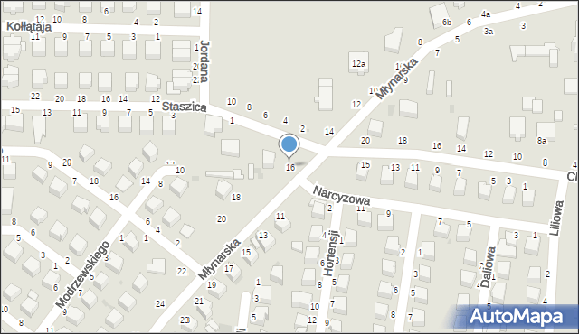 Skierniewice, Młynarska, 16, mapa Skierniewic