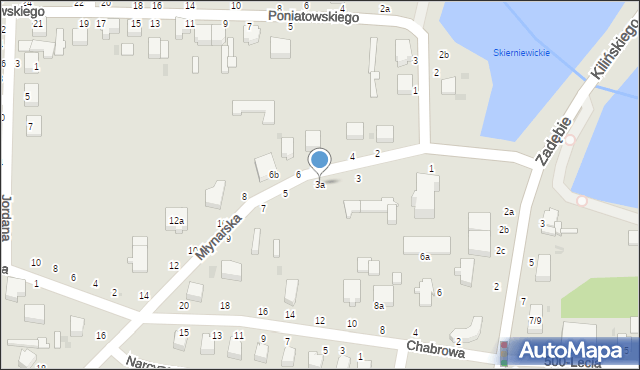 Skierniewice, Młynarska, 3a, mapa Skierniewic