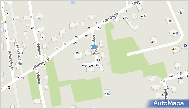 Skierniewice, Młynarska, 45h, mapa Skierniewic