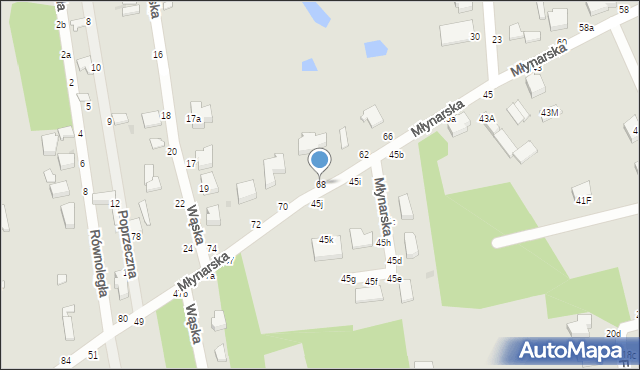 Skierniewice, Młynarska, 68, mapa Skierniewic