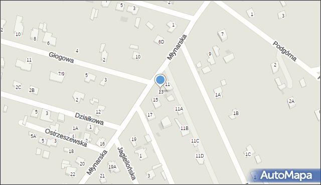 Sochaczew, Młynarska, 13, mapa Sochaczew