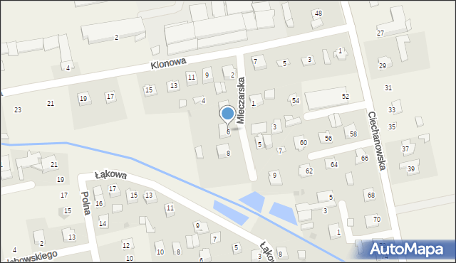 Sońsk, Mleczarska, 6, mapa Sońsk