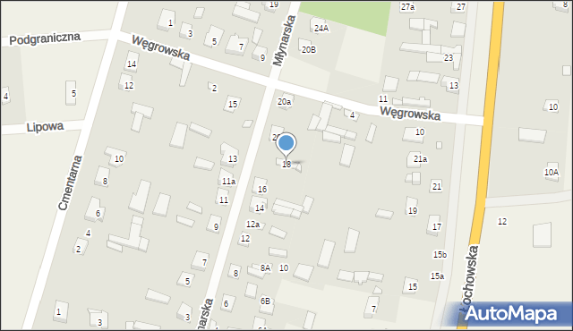 Stanisławów, Młynarska, 18, mapa Stanisławów