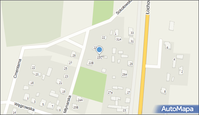 Stanisławów, Młynarska, 22C, mapa Stanisławów
