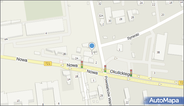 Stara Iwiczna, Mleczarska, 1, mapa Stara Iwiczna