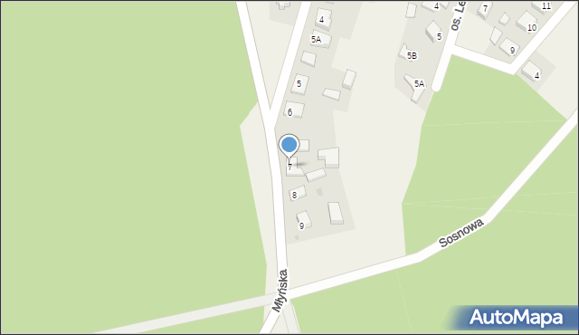 Stare Polichno, Młyńska, 7, mapa Stare Polichno