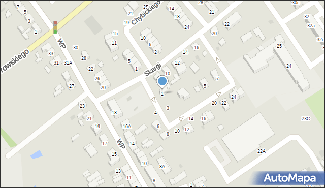 Stęszew, Młodych Przemysłowców, 1, mapa Stęszew