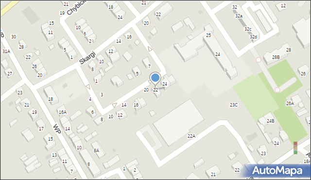 Stęszew, Młodych Przemysłowców, 22, mapa Stęszew