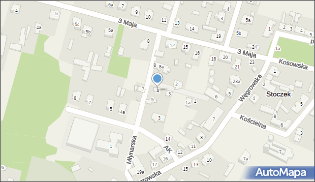 Stoczek, Młynarska, 4, mapa Stoczek