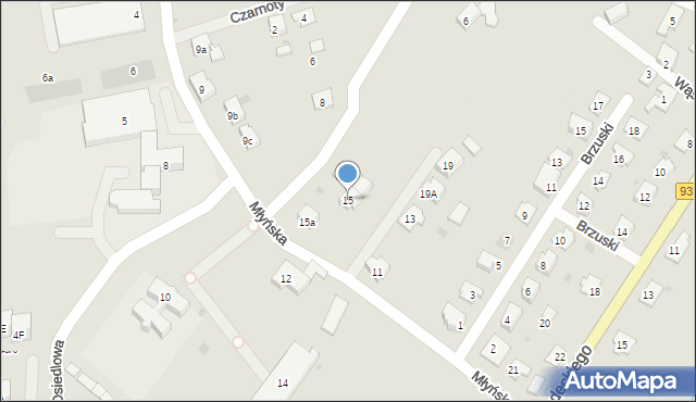 Strumień, Młyńska, 15, mapa Strumień