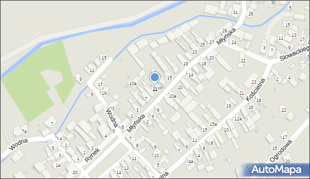 Strzeleczki, Młyńska, 11, mapa Strzeleczki