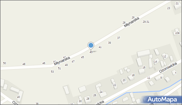 Strzeszów, Młynarska, 43, mapa Strzeszów