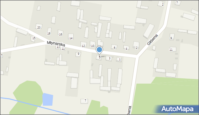 Suchcice, Młynarska, 5, mapa Suchcice