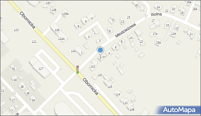 Suchy Las, Młodzieżowa, 2, mapa Suchy Las