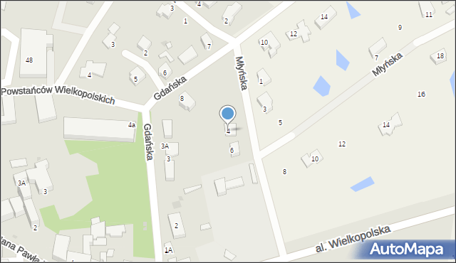 Sulechów, Młyńska, 4, mapa Sulechów