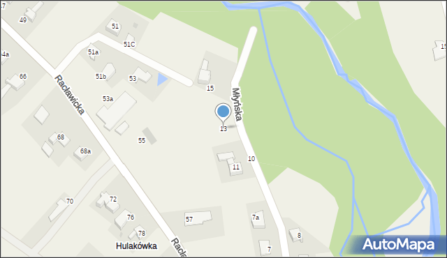 Sułkowice, Młyńska, 13, mapa Sułkowice