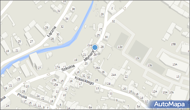 Świebodzice, Młynarska, 24, mapa Świebodzice