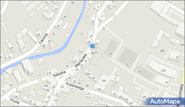 Świebodzice, Młynarska, 28, mapa Świebodzice