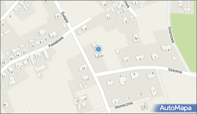 Święta, Młyńska, 11, mapa Święta