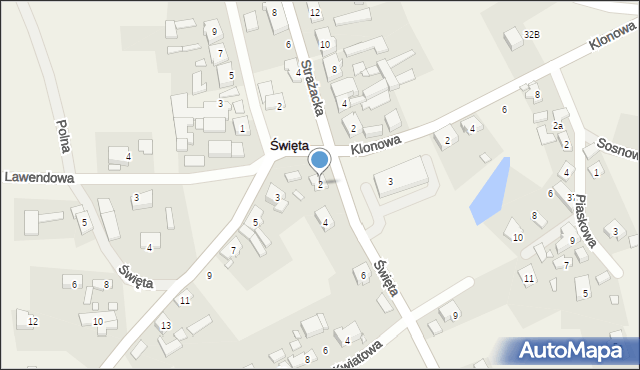 Święta, Młyńska, 2, mapa Święta