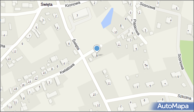 Święta, Młyńska, 9, mapa Święta