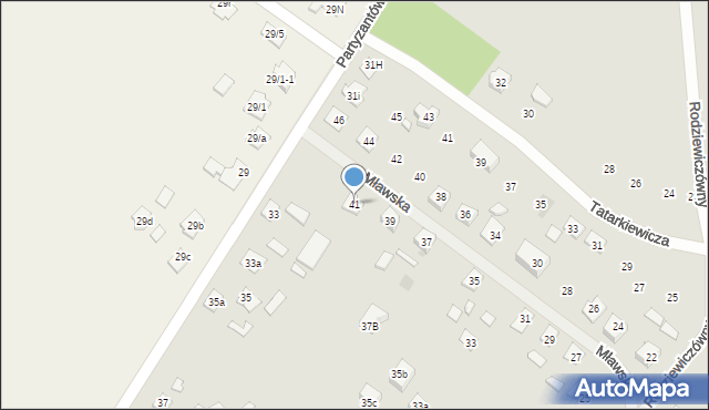 Szczytno, Mławska, 41, mapa Szczytno