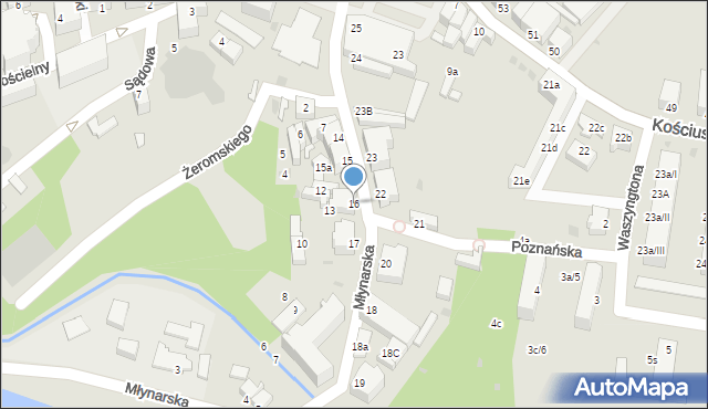Szprotawa, Młynarska, 16, mapa Szprotawa