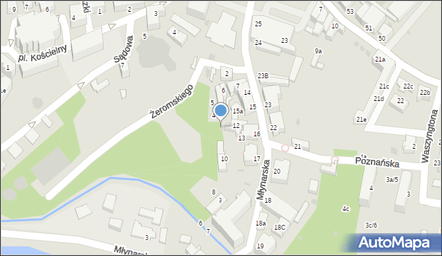 Szprotawa, Młynarska, 16b, mapa Szprotawa