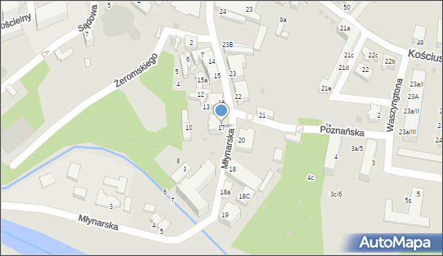 Szprotawa, Młynarska, 17, mapa Szprotawa