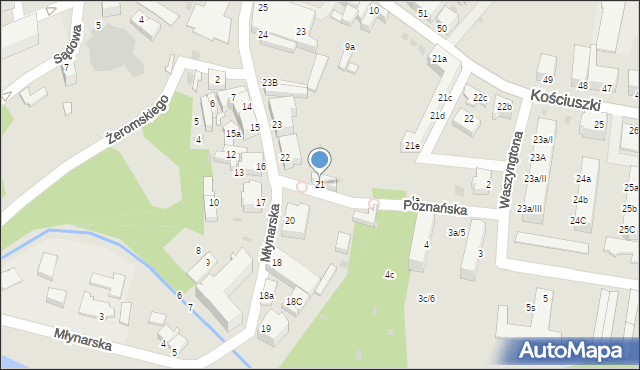 Szprotawa, Młynarska, 21, mapa Szprotawa